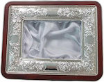 Tabletop Rectangle Wedding Crown Case Silver Plated Brown