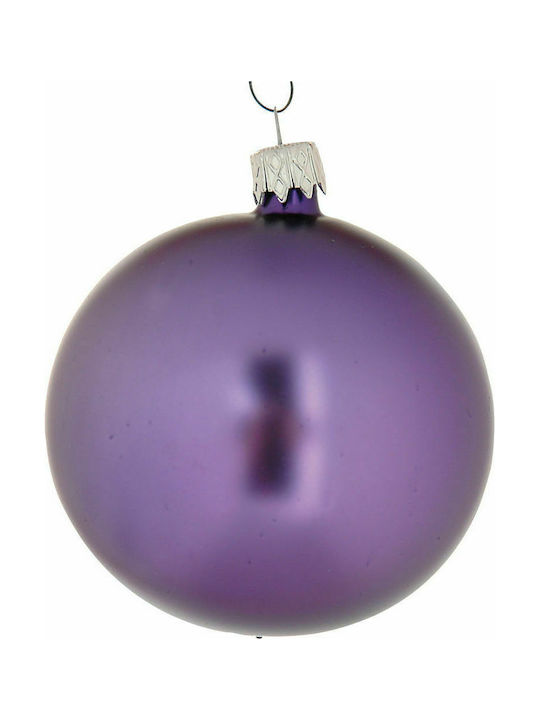 Hängendes Kugel Ornament Ornament Glas Lila 8cm