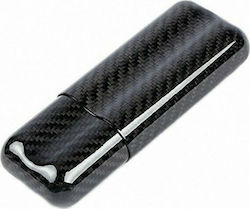 Cigar Accessories Θήκη Πούρων Πουροθήκη Δύο Θέσεων Carbon Fiber