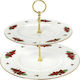 Cryspo Trio Christmas Cake Stands Porcelain White