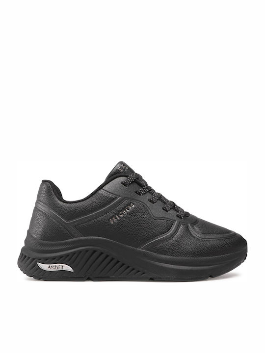 Skechers Arch Fit S-Miles Damen Sneakers Schwarz