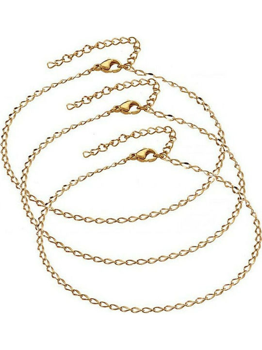 Verorama Gold Plated Stainless Steel Anklets 22cm