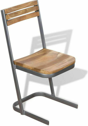 vidaXL Outdoor Chair Brown Gray 4 Pieces 33x39x75cm vidaXL Outdoor Chair Brown Gray 4 Pieces 33x39x75cm
