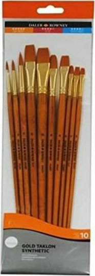 Daler Rowney Simply Gold Talkon Short Σετ Πινέλα Ζωγραφικής 10τμχ