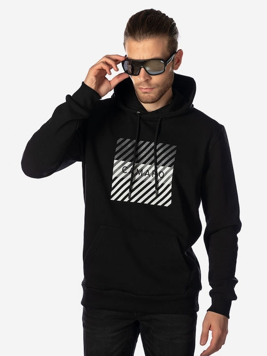 Camaro Herren Sweatshirt mit Kapuze und Taschen Schwarz