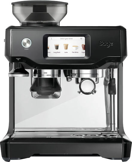 Sage Barista Touch Automatic Espresso Coffee Machine 1680W Pressure 15bar with Grinder Black Truffle SES880BTR4GUK1