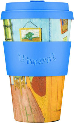 Ecoffee Cup Van Gogh Bedroom Купа Бамбук с капак Син 400мл 1бр