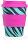 Ecoffee Cup Hoyde Κούπα Μπαμπού με Καπάκι Ροζ 350ml