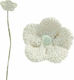 Synchronia Knitted Flower Cream Fabric for Wedding Favors Beige 1pcs
