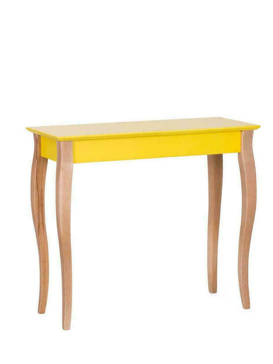 Lillo Κονσόλα Ξύλινη Yellow Μ85xΠ35xΥ74εκ.