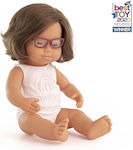 Miniland Baby Doll Caucasian Κορίτσι με Σύνδρομο Down 38 cm.