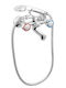 Ferro Standard Mixing Bathtub Shower Faucet Complete Set Silver
