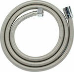 Metallic Shower Hose Silver Varte 200cm