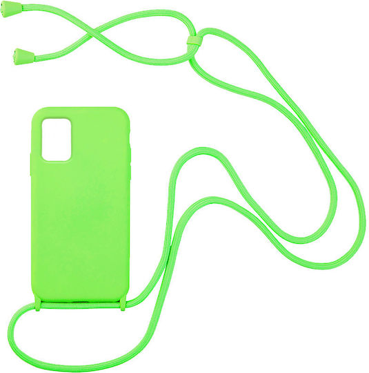 Sonique Carryhang Back Cover Silicon 0.5mm cu Curea Verde deschis (Galaxy A51)