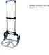 Transport Trolley Aluminum Trolley Telescopic Foldable for Weight Load up to 80kg Silver