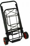 Transport Trolley Foldable for Weight Load up to 50kg Black 85639