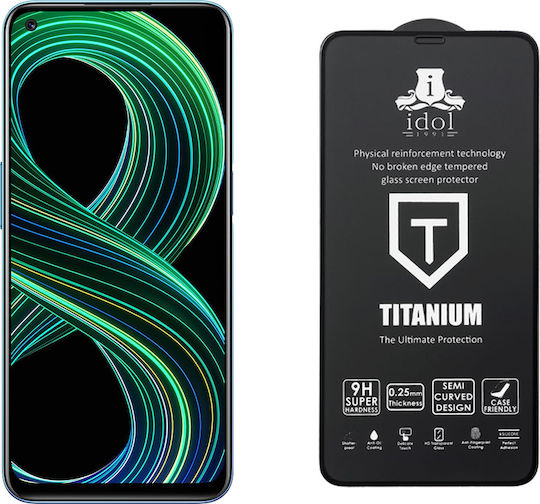 Idol 1991 Titanium 0.25mm Vollkleber Vollflächig gehärtetes Glas (Realme 8 5G) 8298424