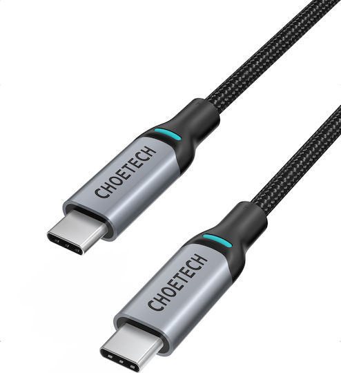 Choetech Braided USB 2.0 Cable USB-C Male - USB-C 100W Black 1.8m MIX00073 2 Pieces