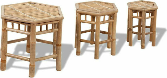 Ξύλινο Σκαμνάκι 3τμχ 50x43x40cm Ξύλινο Σκαμνάκι 3τμχ 50x43x40cm