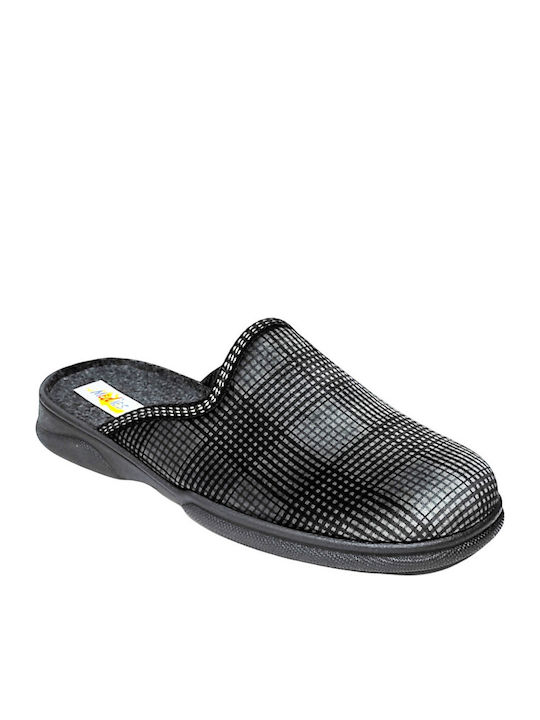 Medies Зимни мъжки чехли с дизайн Black/Grey