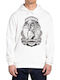 George Thompson Skull Bonnet Sweatshirt mit Kapuze Weiß