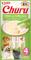 Inaba Ciao Churu Snack-Leckereien mit Huhn mit Huhn & Garnelen für Erwachsene Katzen 56gr IN105