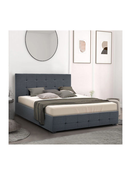 Iro Bett Übergröße Mit Stoff bezogen Charcoal S...