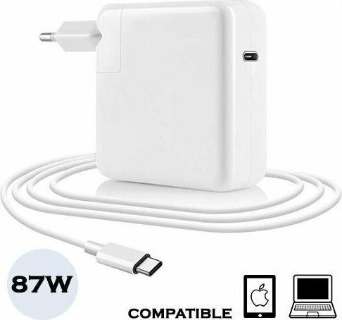 Lamtech USB-C Universal Φορτιστής Laptop 87W 20.2V 4.3A με Αντάπτορα Τροφοδοσίας