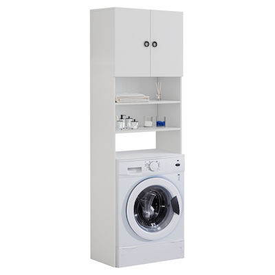 HomeMarkt Laundry Bathroom Cabinet L64xD27xH180cm White