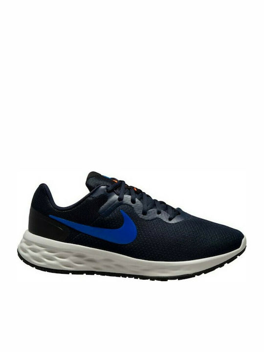 Nike Revolution 6 Next Nature Ανδρικά Αθλητικά Παπούτσια Running Dark Obsidian / Hyper Royal / Black / Grey Fog