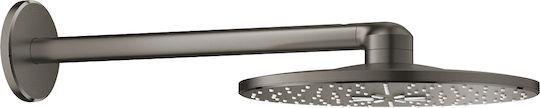 Grohe Rainshower Smart Active 310 Στρογγυλή Κεφαλή Ντουζ 31cm με Βραχίονα 43cm Brushed Hard Graphite