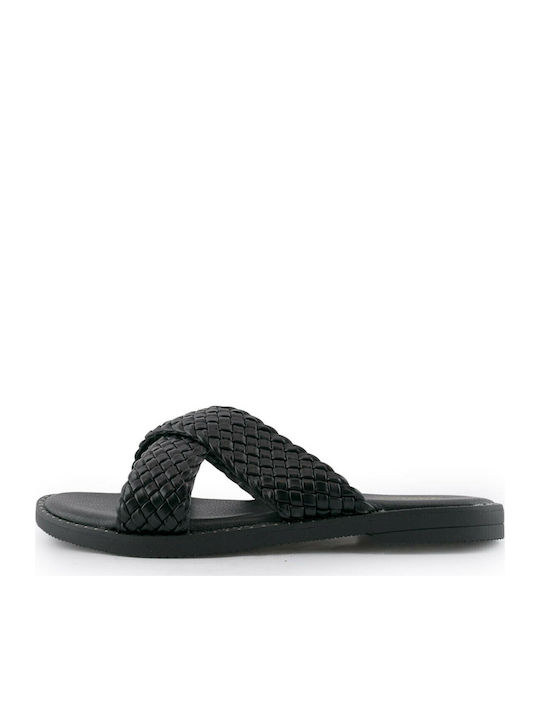 Adam's Shoes Women's Flat Sandals in Black Color