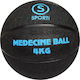 Sporti Μπάλα Medicine 4kg σε Μαύρο Χρώμα