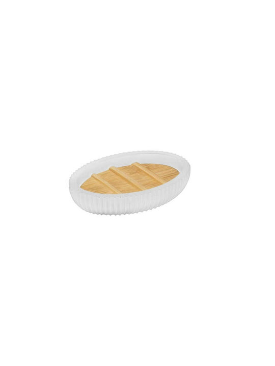 Aria Trade ΑΤ000269 Plastic Soap Dish Countertop White