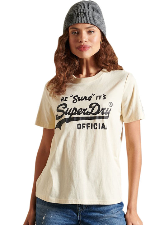 Superdry VINTAGE LOGO Γυναικείο T-shirt Oatmeal