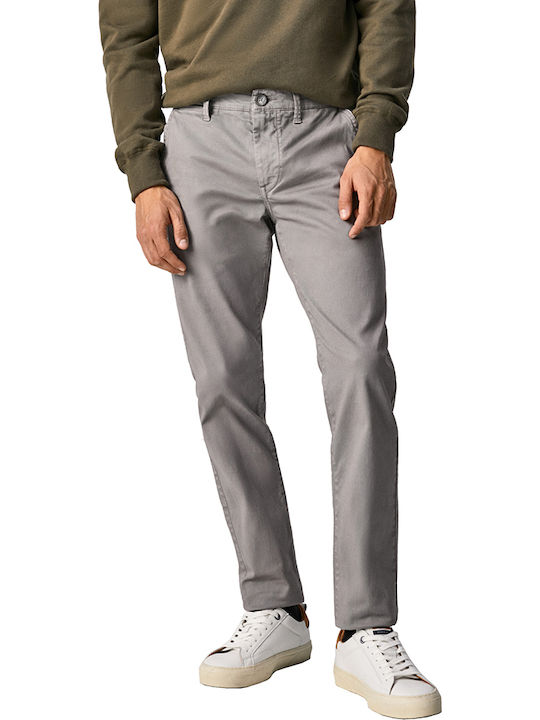 Pepe Jeans Charly Herrenhose Chino Elastisch in Slim Passform Gray