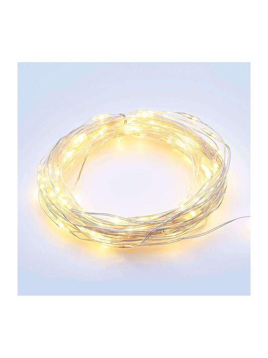100 Lights LED 13m. Warm White in String 1pcs