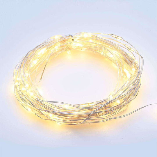 100 Lights LED 13m. Warm White in String 1pcs