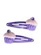 Great Pretenders Cupcake Set Kinderhaarklammern mit Haarspange in Lila Farbe 2Stück 88008