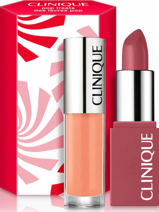 Clinique Pop Treats Σετ Μακιγιάζ για τα Χείλη Plum Pop & Air Kiss 2τμχ
