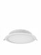 Elvhx Στρογγυλό Χωνευτό LED Panel 22W με Ψυχρό Λευκό Φως 6500K 21.6εκ.