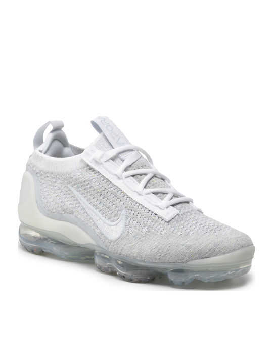 Air Vapormax 2021 Flyknit Дамски Маратонки White / Pure Platinum / Metallic Silver