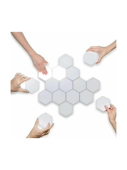 Διακοσμητικό Φωτιστικό Hexagon LED σε Λευκό Χρώμα