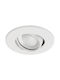Elvhx Round Metallic Recessed Spot with Integrated LED and Natural White Light White 6.8x6.8cm. 1pcs