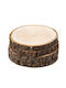 Atmosphera Round Wooden Beige Coasters 10cm 4pcs