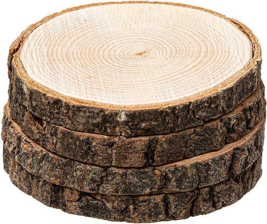 Atmosphera Round Wooden Beige Coasters 10cm 4pcs 07. Atmosphera Round Wooden Beige Coasters 10cm 4pcs 07.