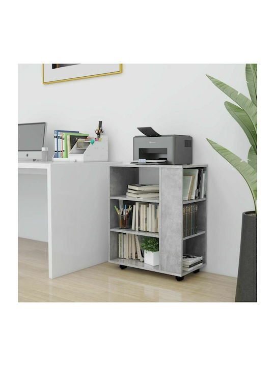 Ντουλάπι Γραφείου Ξύλινο με Ρόδες Γκρι 60x35x75cm