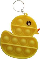 Pop It Fidget Keychain Duckling Keychain Silicone Yellow