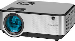 Kruger & Matz V-LED50 Projector Τεχνολογίας Προβολής LCD Λάμπας LED με Φυσική Ανάλυση 1280 x 720 και Φωτεινότητα 2800 Ansi Lumens με WiFi Ασημί