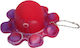 Pop It Fidget Tintenfisch Schlüsselanhänger Silikon Rot